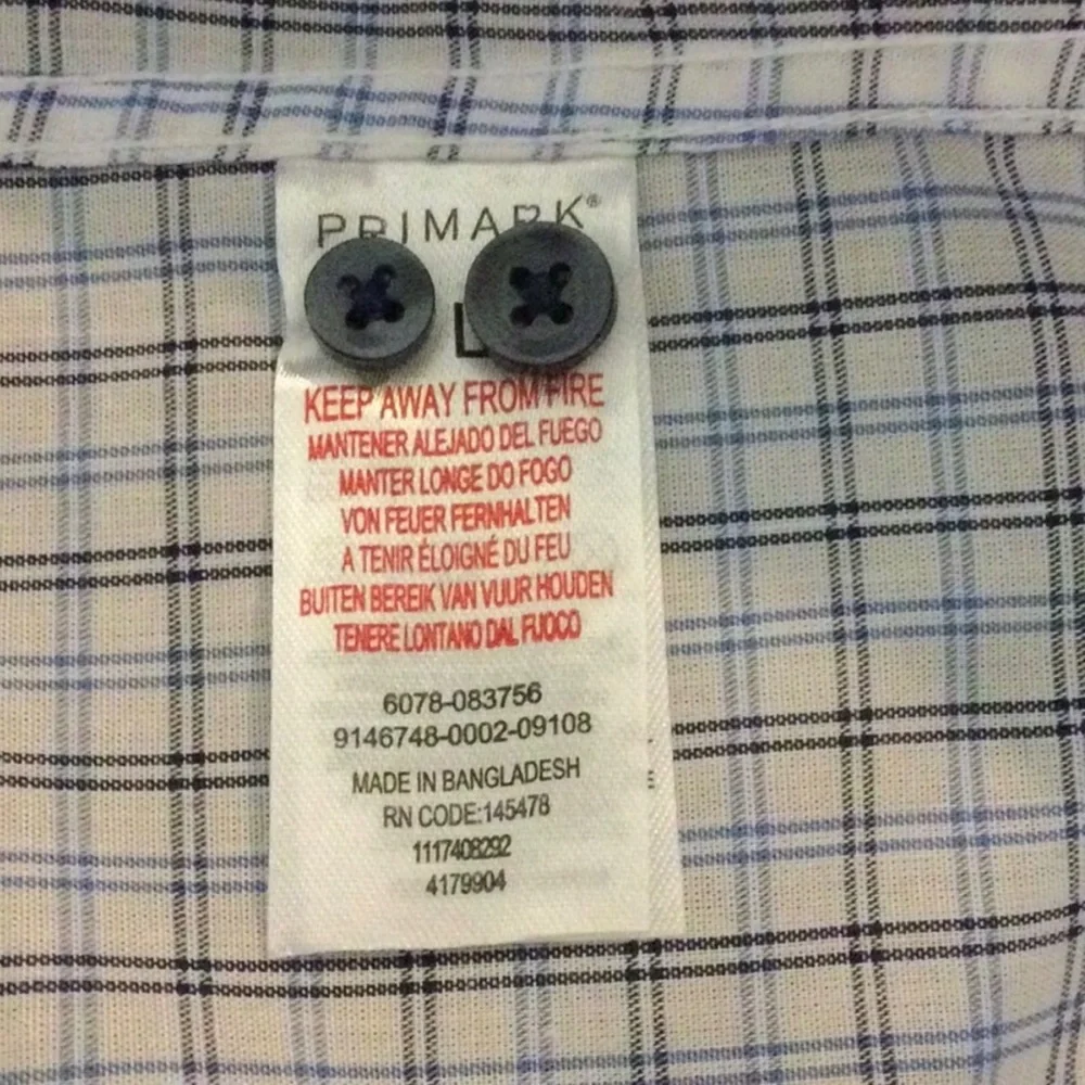 Primark Blue & White Dress Shirt - Picture 6 of 8
